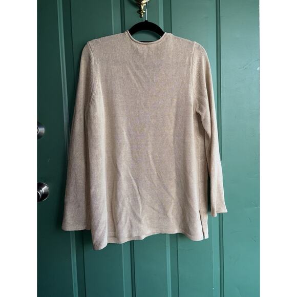 J. McLaughlin XL tan V-neck pullover sweater Excellent Condition - Picture 7 of 7